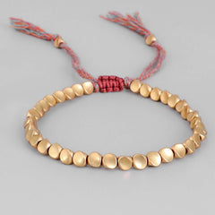 Buddha Stones Tibetan Copper Beads Healing Luck Bracelet - Stupa Crystal