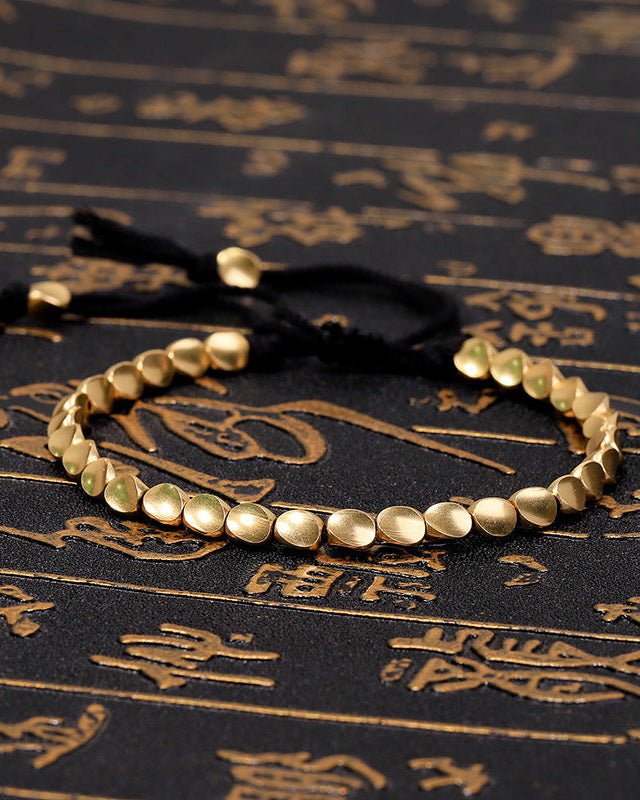 Buddha Stones Tibetan Copper Beads Healing Luck Bracelet - Stupa Crystal