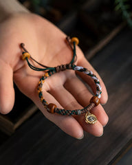 Guardian Camel Bone Bracelet - Stupa Crystal