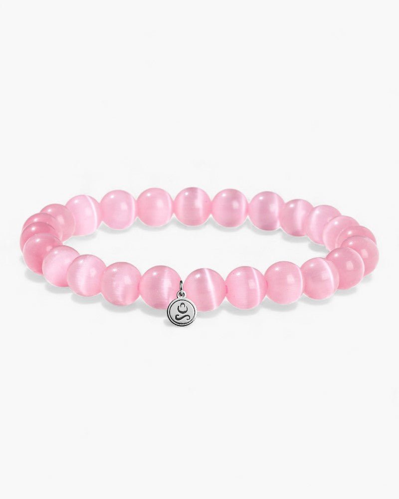 Pink Tiger's Eye Bracelet - Stupa Crystal
