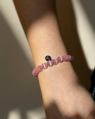 Pink Tiger's Eye Bracelet - Stupa Crystal