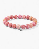 Pink Wood Grain Stone Bracelet - Stupa Crystal