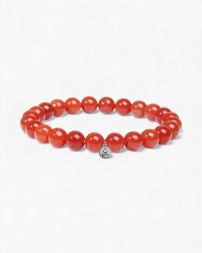 Red Chalcedony Bracelet - Stupa Crystal