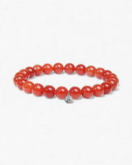 Red Chalcedony Bracelet - Stupa Crystal