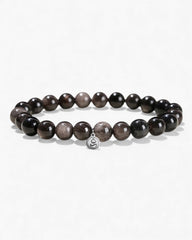 Silver Obsidian Bracelet - Stupa Crystal
