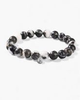 Zebra - Striped Stone Bracelet - Stupa Crystal