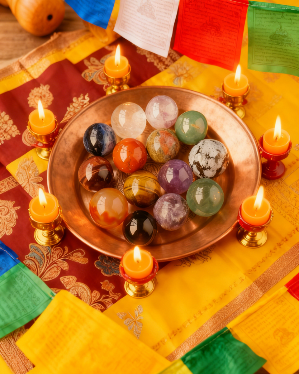 Malachite spheres - Stupa Crystal