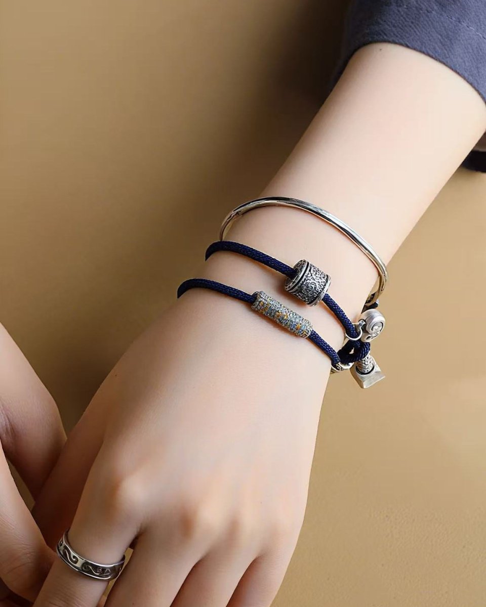 ॐ मणि पद्मे हूं Woven Bracelet（Peace/Good Fortune） - Stupa Crystal