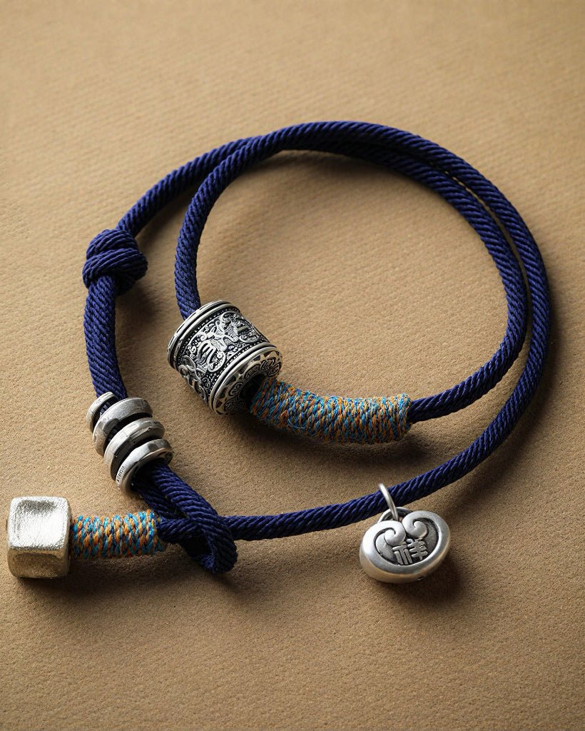 ॐ मणि पद्मे हूं Woven Bracelet（Peace/Good Fortune） - Stupa Crystal