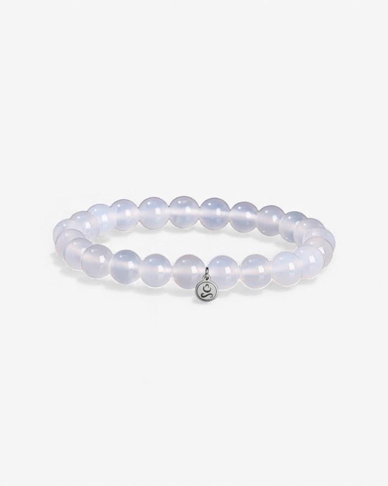 White Agate Bracelet - Stupa Crystal